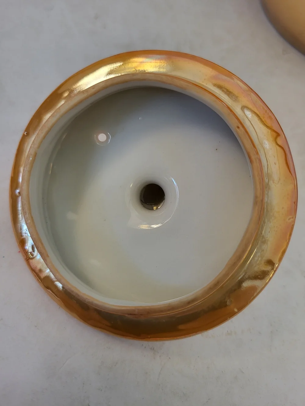 1930s Japanese Peach Lusterware Teapot 5
